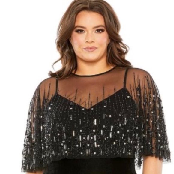 Mac Duggal Jackets & Blazers - Mac Duggal Beaded Mini Capelet